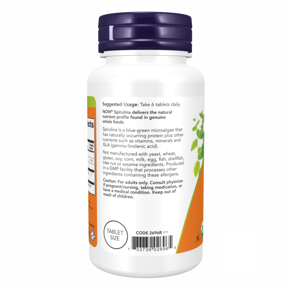 Spirulina 500 mg - 200 tabs. Фото 3