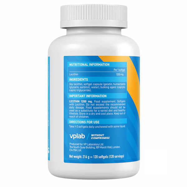 Lecithin 1200 mg - 120 Softgels. Фото 2