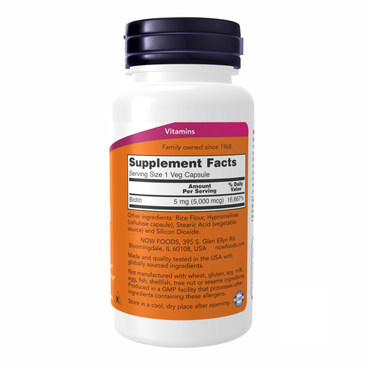 BIOTIN 5000mcg - 60 vcaps. Фото 2