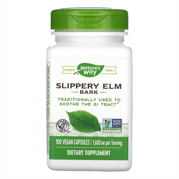 Slippery Elm Bark - 100 vcaps. Фото 3