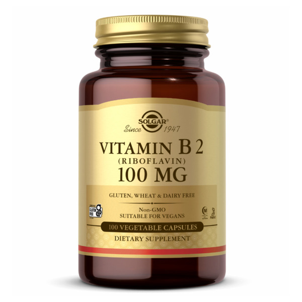 Vitamin B2 100mg (Riboflavin) - 100 Vcaps. Фото 3