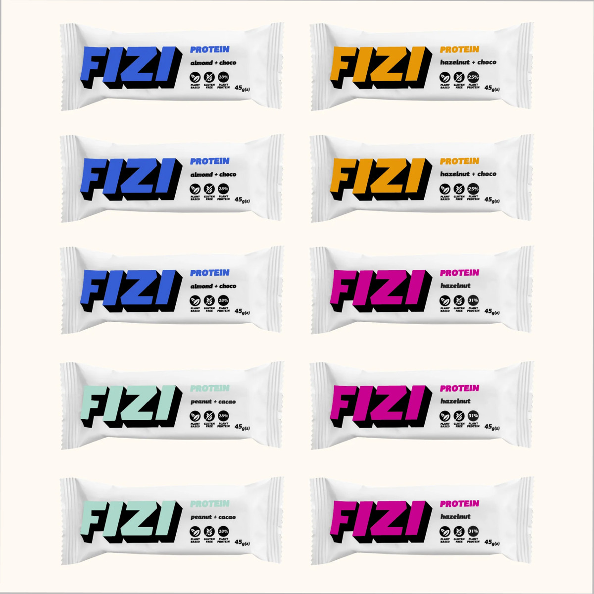 FIZI Protein Box - 10x45g. Фото 2