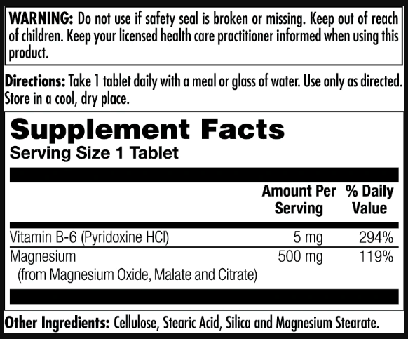Magnesium Sustained Release Triple Source 500mg - 100 tabs. Фото 4