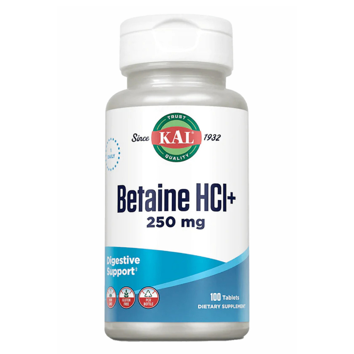 Betaine HCl Plus 250mg - 100 tabs. Фото 3