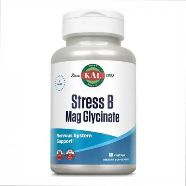 Stress B Magnesium Glycinate - 60 vcaps. Фото 3