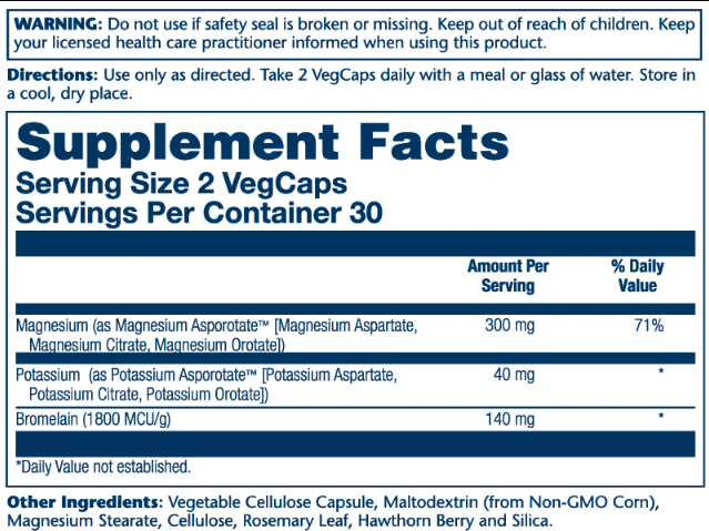 Magnesium & Potassium Asporotate - 60 vcaps. Фото 2