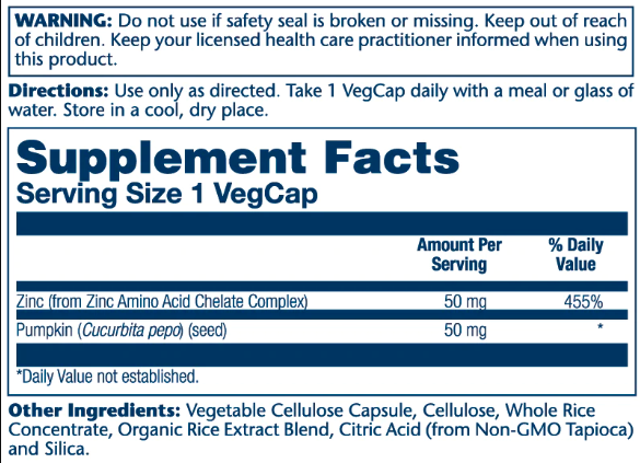 Zinc 50mg - 100 vcaps. Фото 4