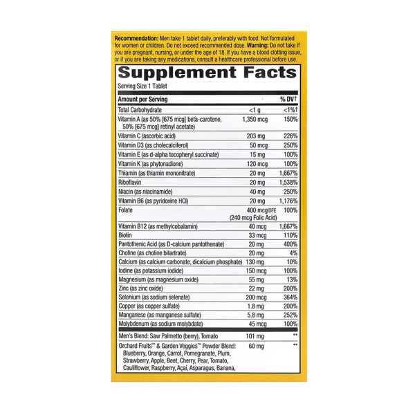 Once Daily Men's Ultra Multivitamin - 60 tabs. Фото 5