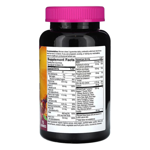 Women's Premium Multivitamin - 75 gummies. Фото 4
