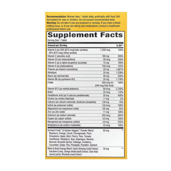 Once Daily Women 50+ Ultra Multivitamin- 60 tabs. Фото 6