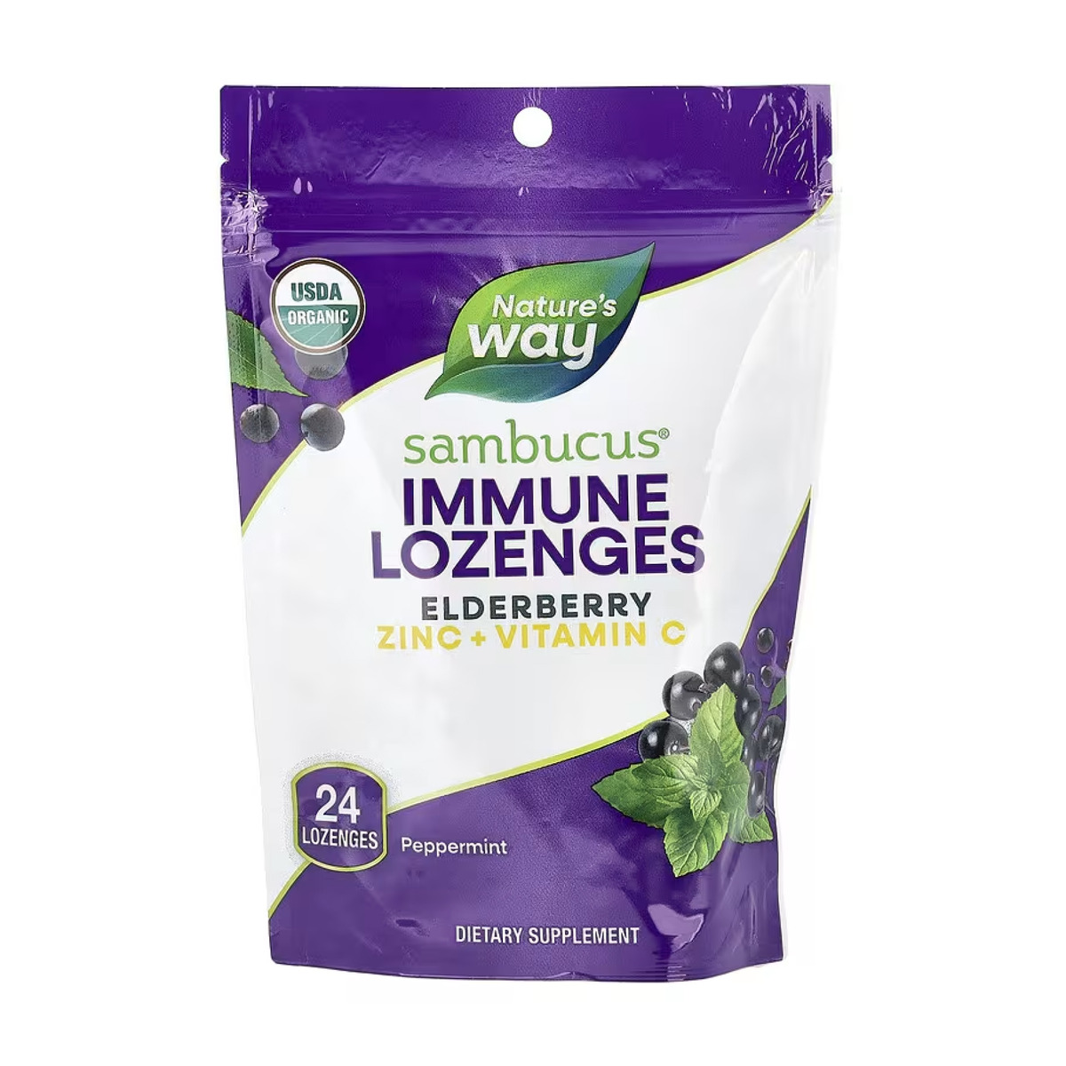 Sambucus Organic Lozenges Mint - 24 cnt. Фото 3
