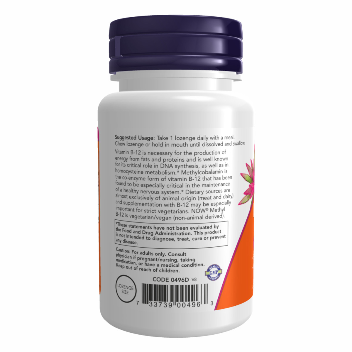 Methyl B-12 5000mcg - 120 lozenges. Фото 6