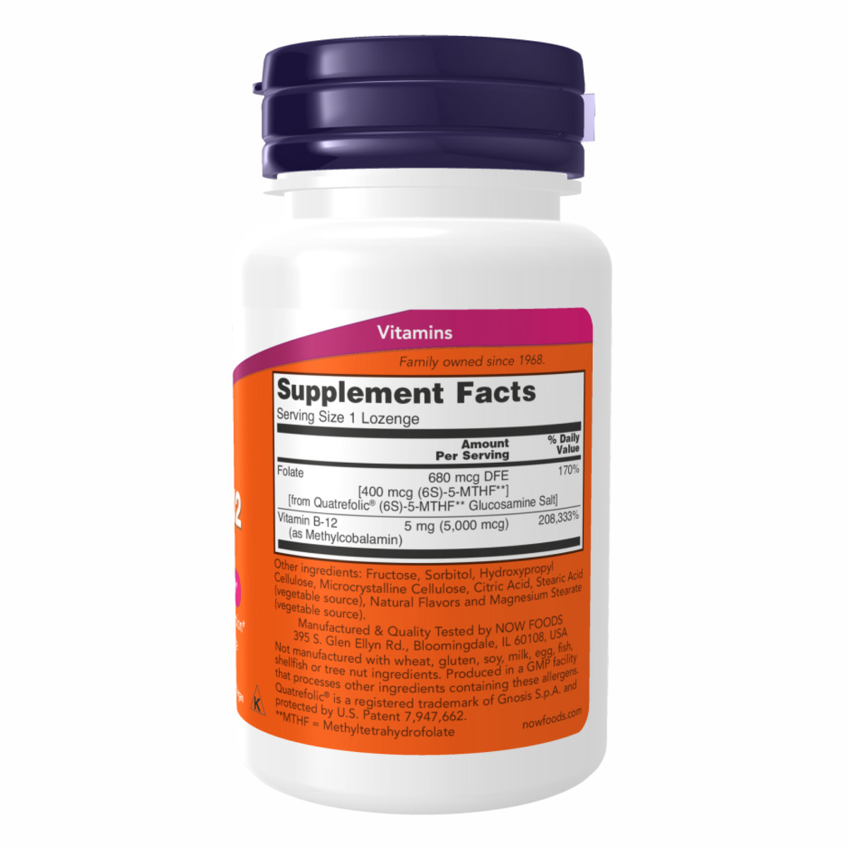 Methyl B-12 5000mcg - 120 lozenges. Фото 2