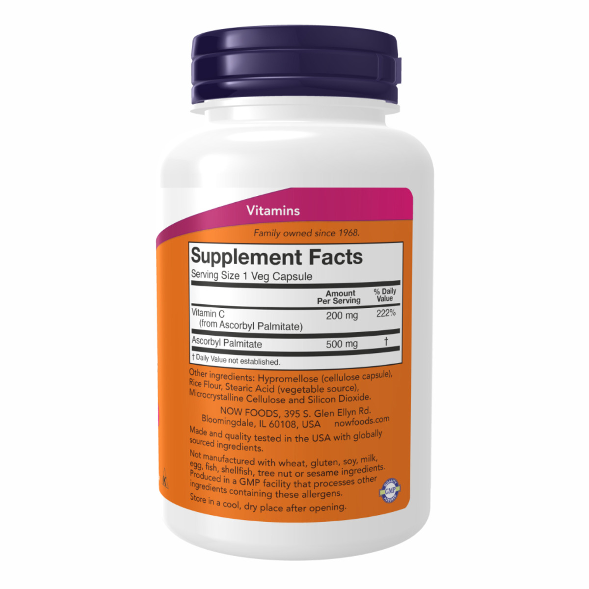 Ascorbyl Palmitate 500 mg - 100 vcaps. Фото 5