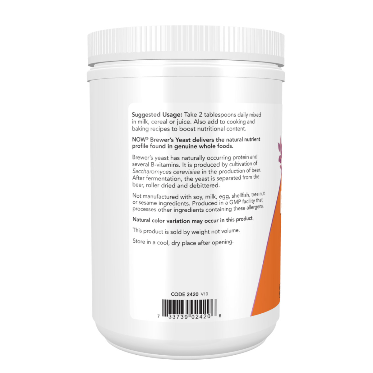 Brewer's Yeast Powder - 454g. Фото 6