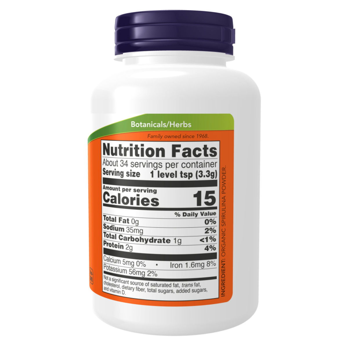 Spirulina Powder - 113g. Фото 2