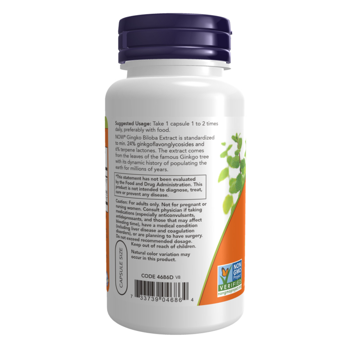 Ginkgo Biloba 60mg - 240 vcaps. Фото 3