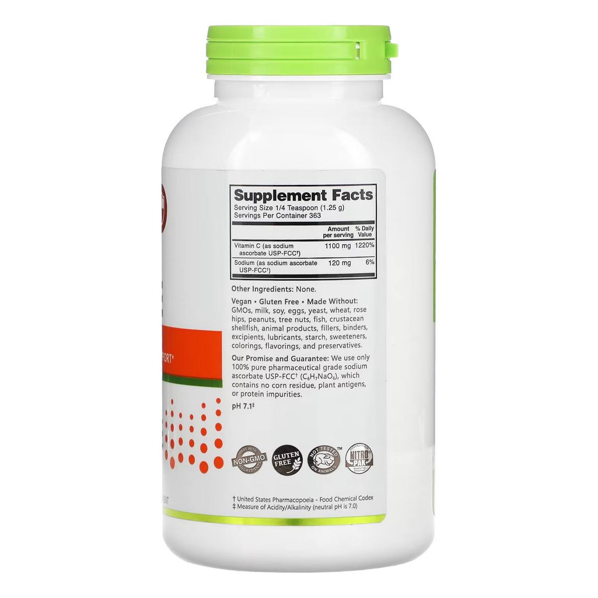Sodium Ascorbate Powder - 454g. Фото 4