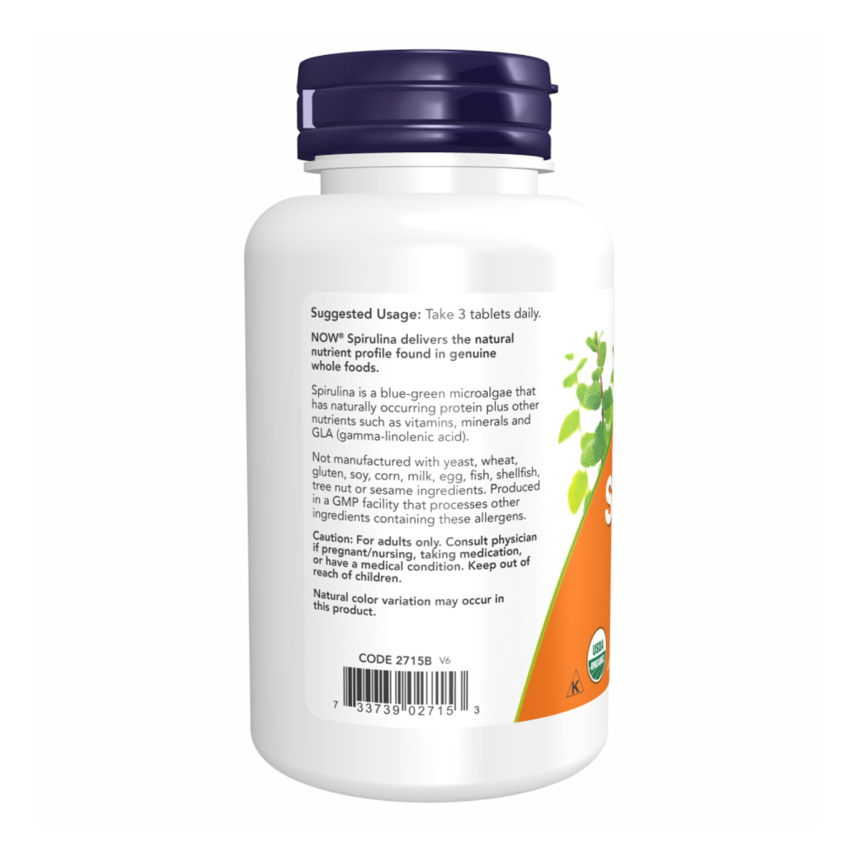 Spirulina 1000mg - 240 tabs. Фото 3