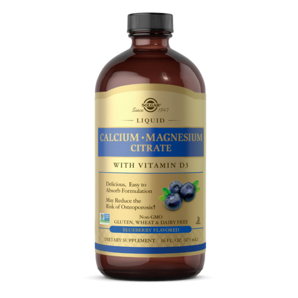 Liquid Calcium Magnesium Citrate with Vitamin D3 - 16 oz Natural Blueberry. Фото 3
