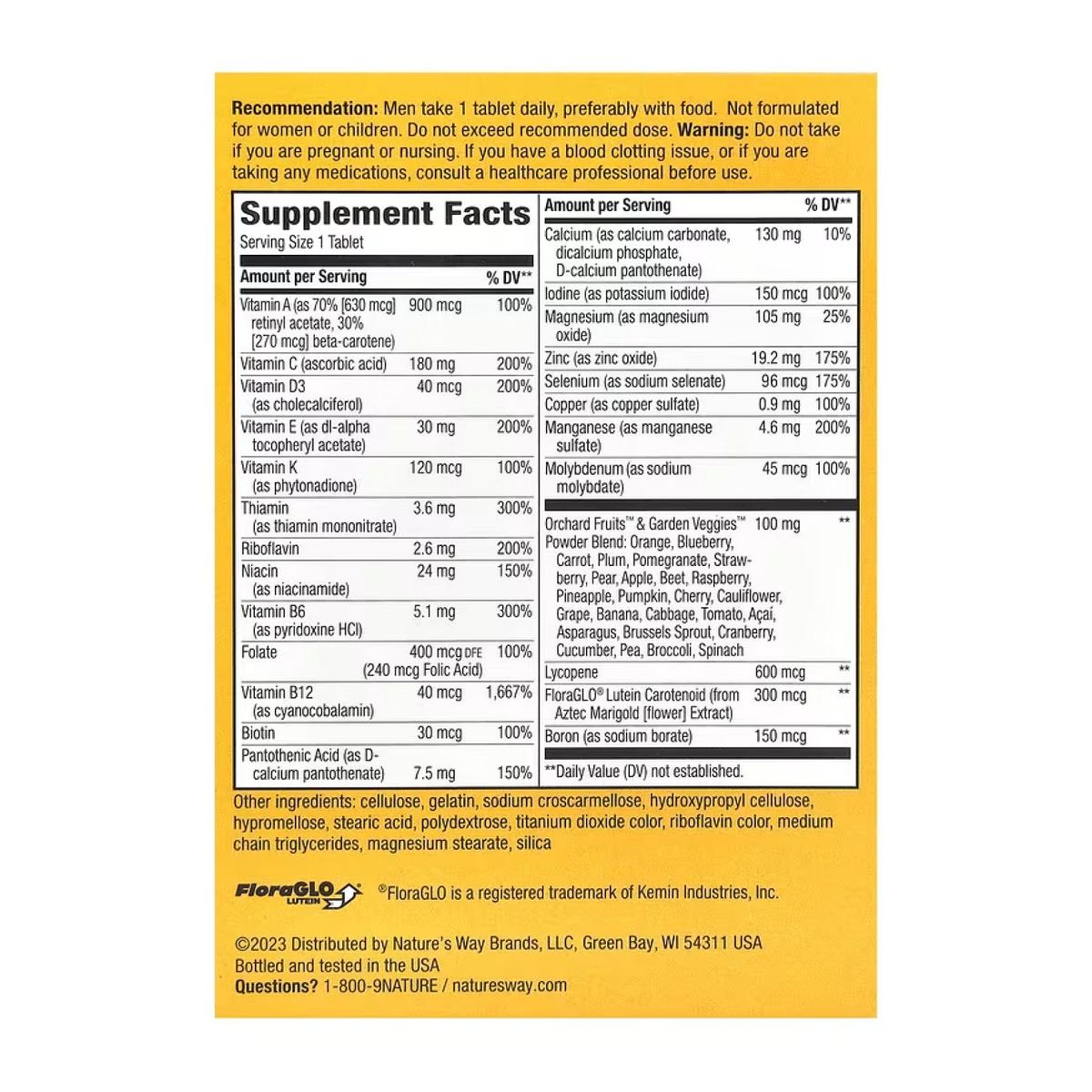 Men's 50+ Complete Multivitamin - 50 tabs. Фото 5