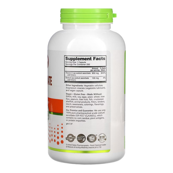 Sodium Ascorbate - 250 caps. Фото 2