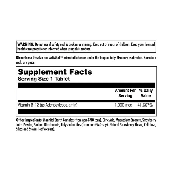 B12 Adenosylcobalamin 1000mcg - 90 tabs. Фото 4