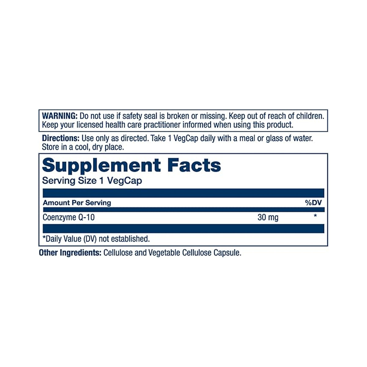 Pure CoQ10 30mg - 60 vcaps. Фото 2