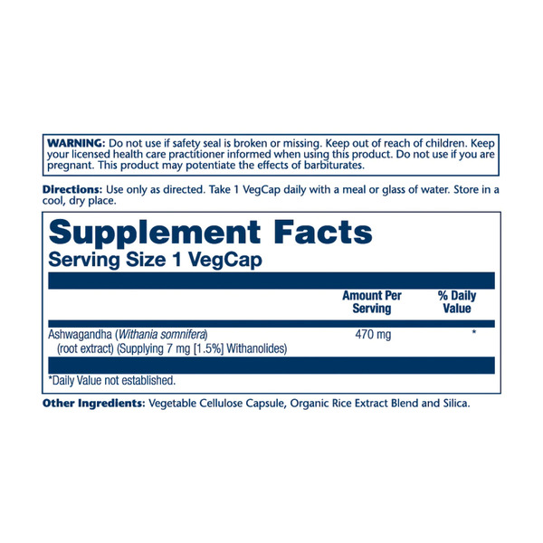 Ashwaganda Root Extract 470mg - 60vcaps. Фото 2