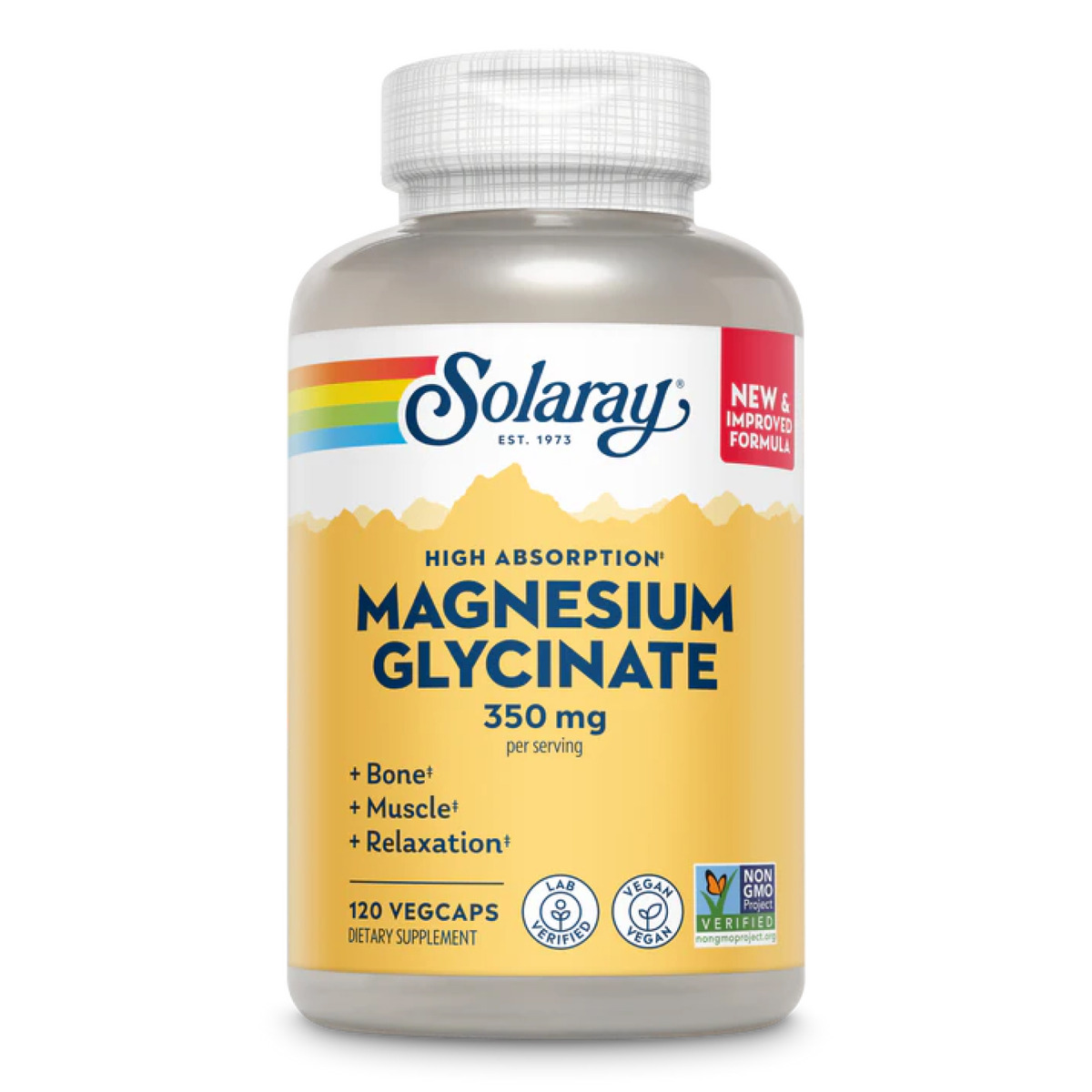 Magnesium Glycinate 350mg - 120 vcaps. Фото 3