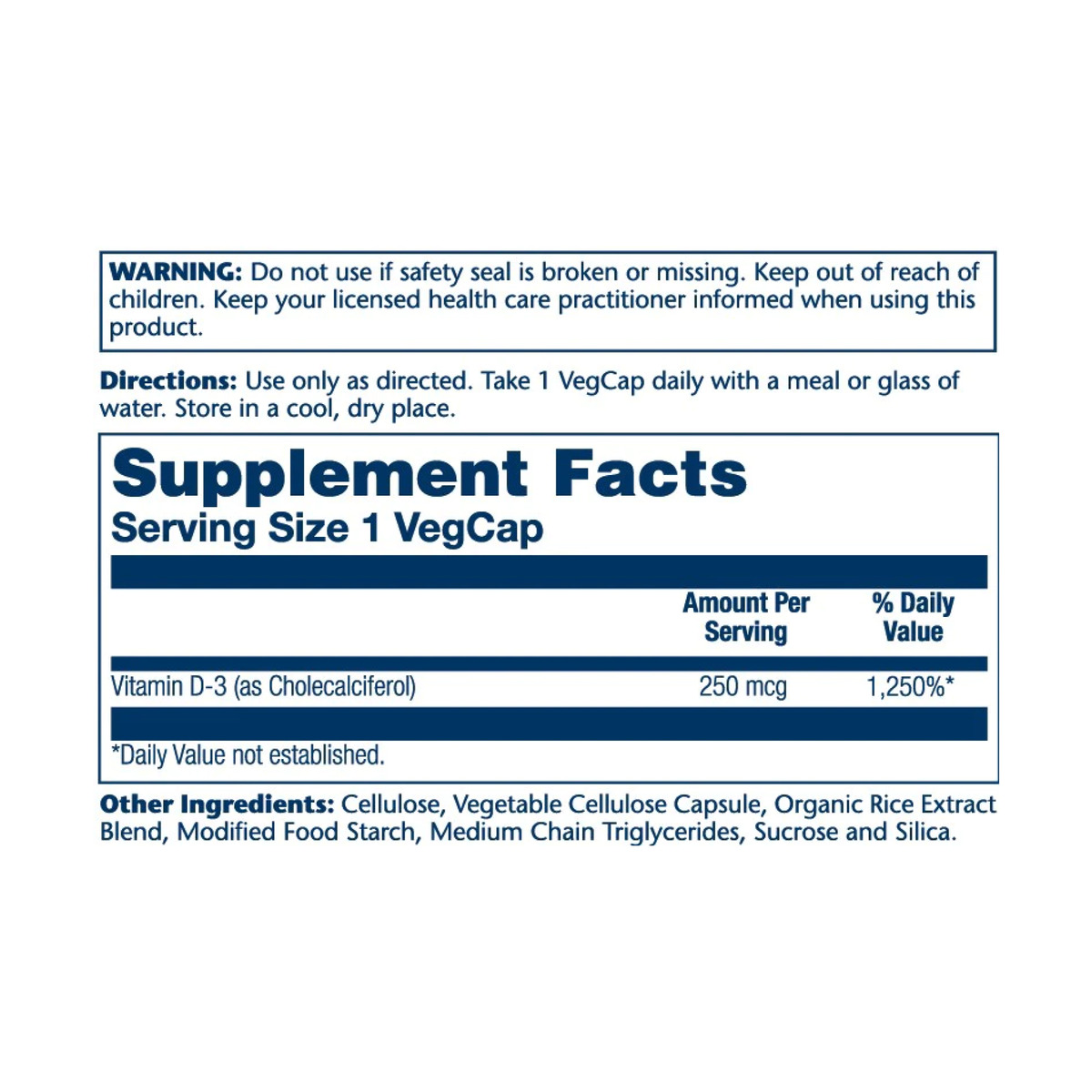 Super Strength Vitamin D-3 250mcg - 60 vcaps. Фото 2