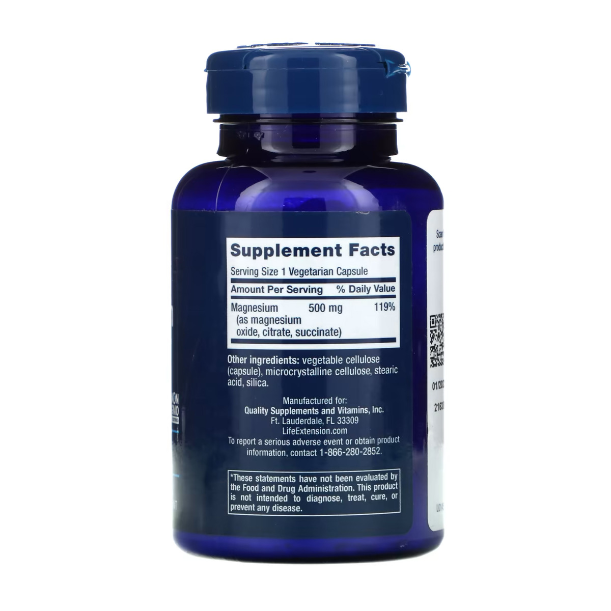 Magnesium Caps 500 mg - 100 vcaps. Фото 2