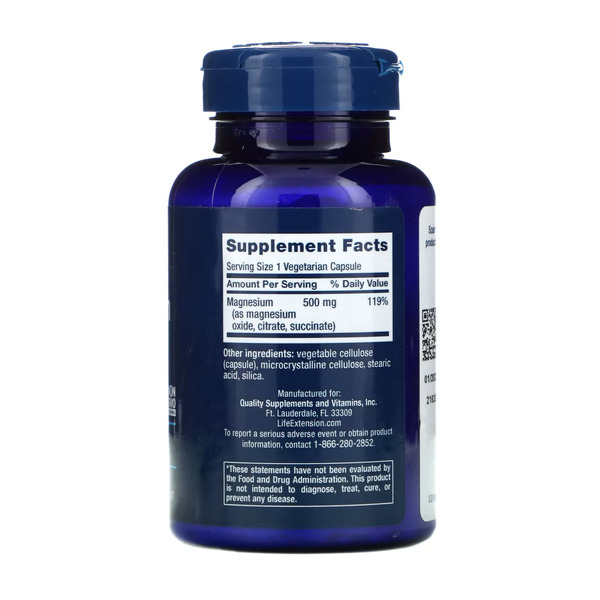 Magnesium Caps 500 mg - 100 vcaps. Фото 2