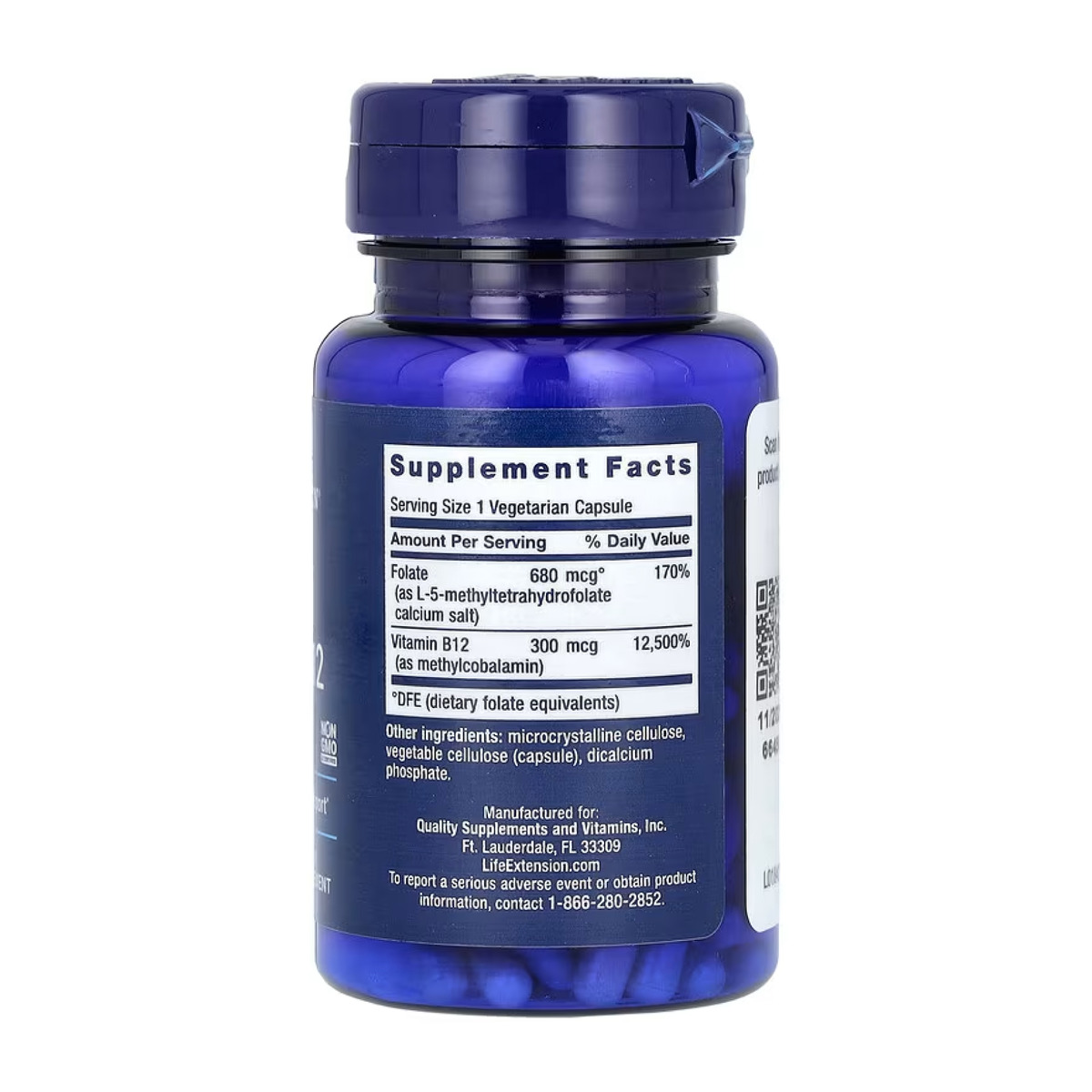 BioActive Folate & Vitamin B12 - 90 vcaps. Фото 2