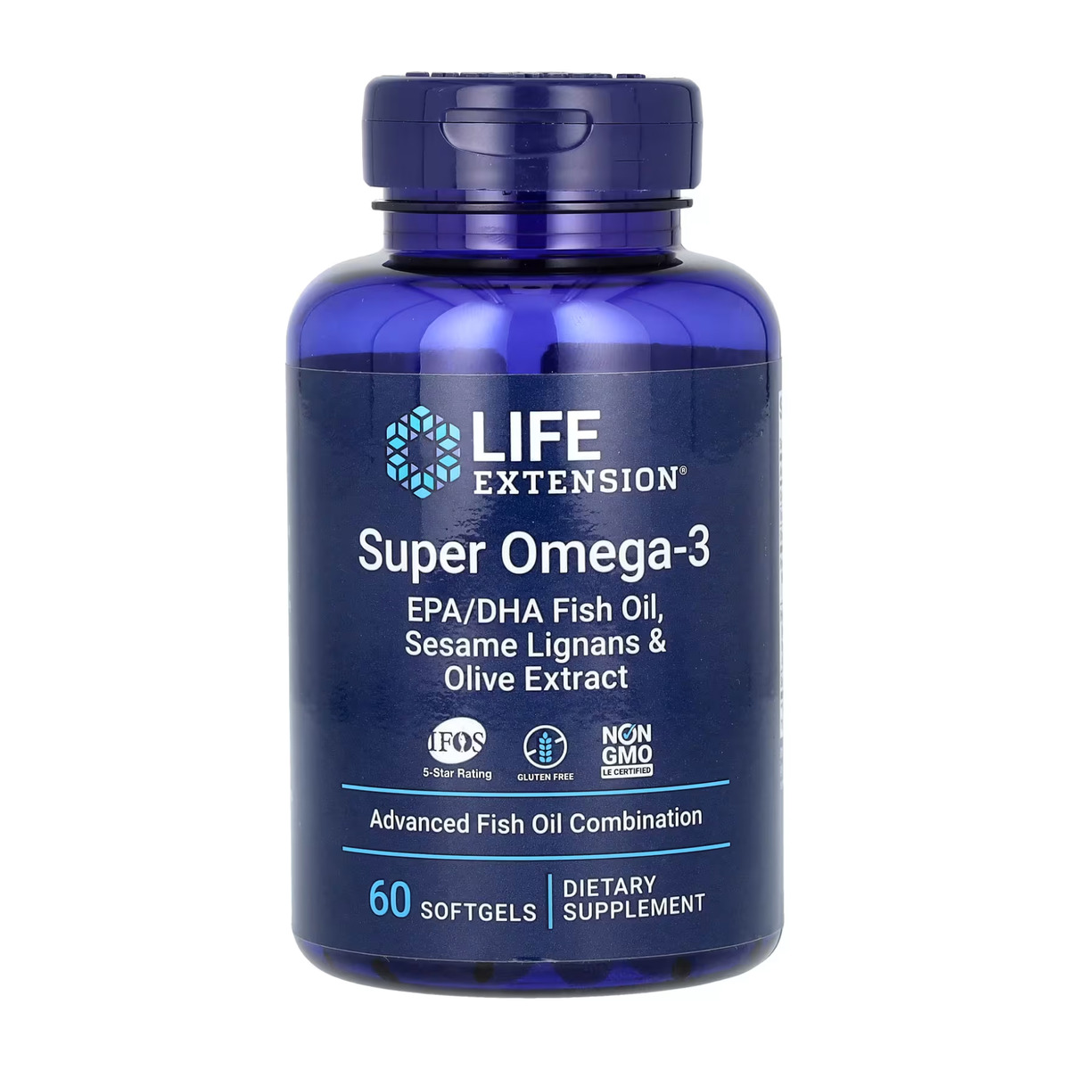 Super Omega-3 EPA/DHA Fish Oil Sesame Lignans & Olive Extract	- 60 softgels. Фото 3