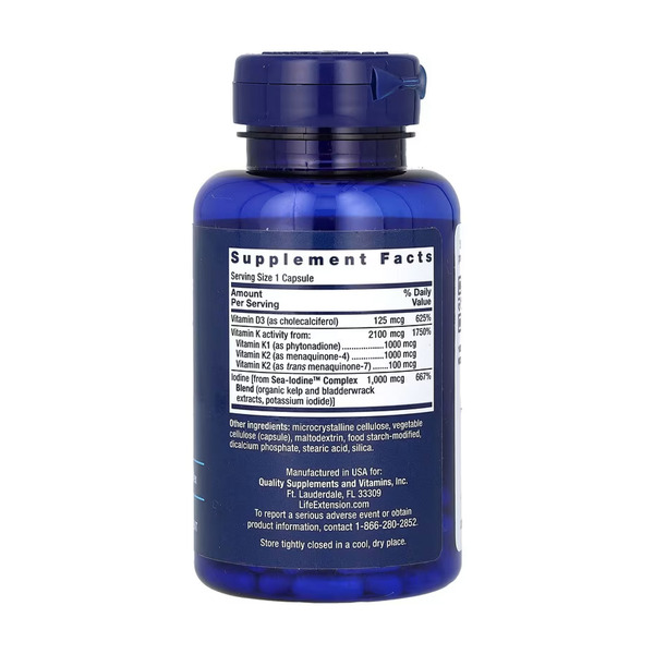Vitamins D and K with Sea-Iodine™ - 60 caps. Фото 4