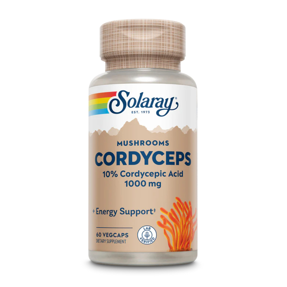 Cordyceps Mushroom Extract 1000mg - 60 vcaps. Фото 3