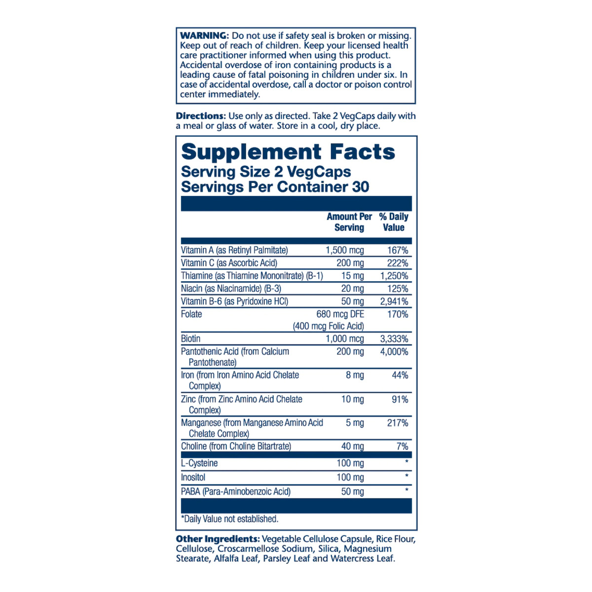 Hair Nutrients - 60 vcaps. Фото 4
