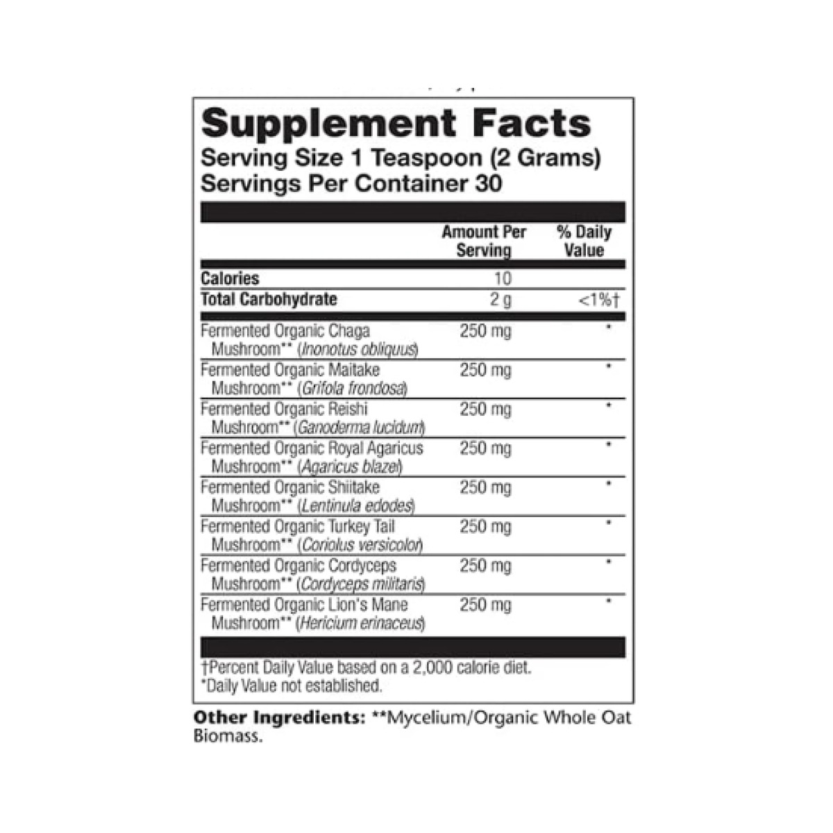 Organic Fermented Mushroom Complete 2000mg - 60g. Фото 2