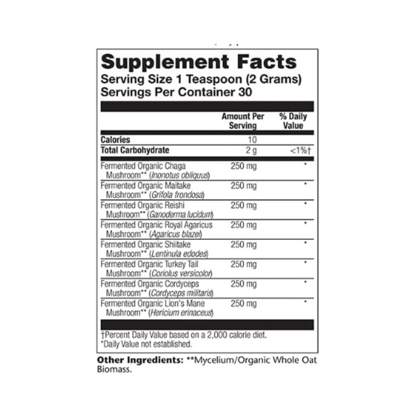 Organic Fermented Mushroom Complete 2000mg - 60g. Фото 2