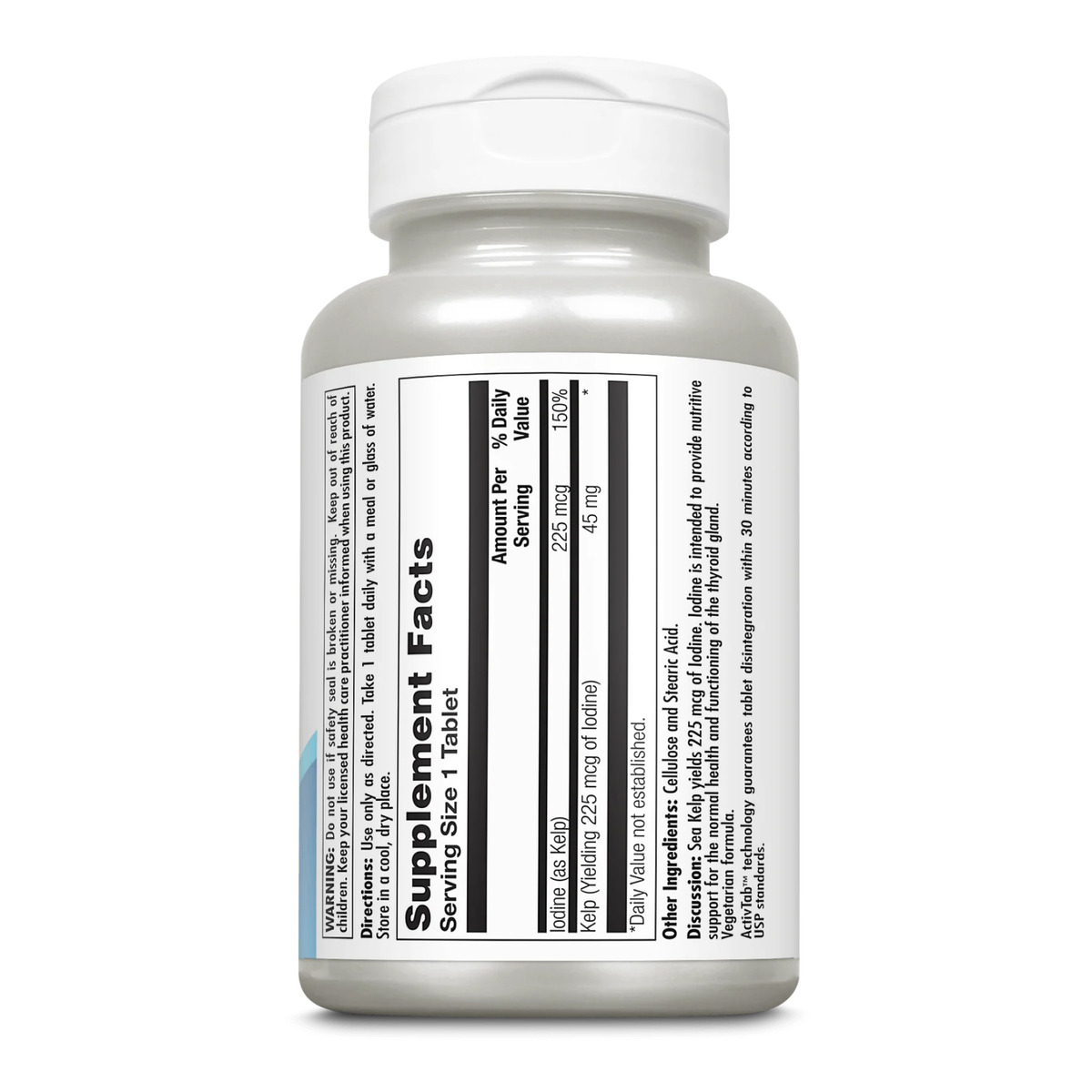 Kelp Iodine 225mcg - 250 tabs. Фото 4
