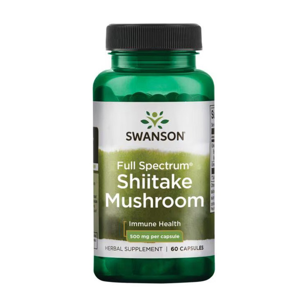 Full Spectrum Shiitake Mushroom 500mg - 60 caps. Фото 3