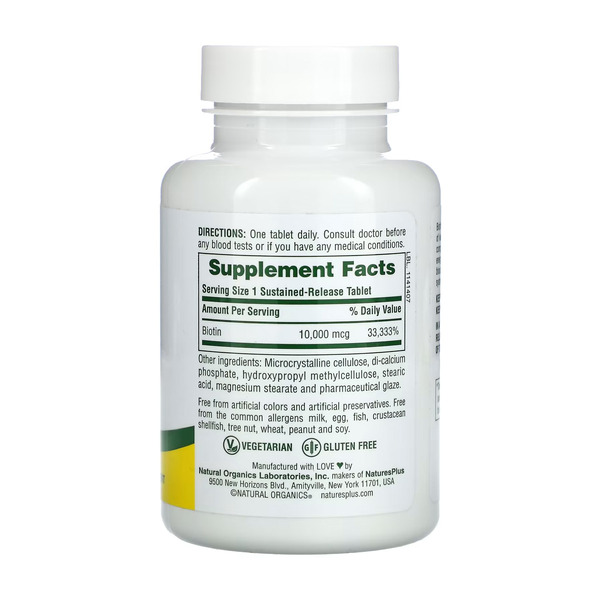 Biotin 10000 mcg - 90 tabs. Фото 4