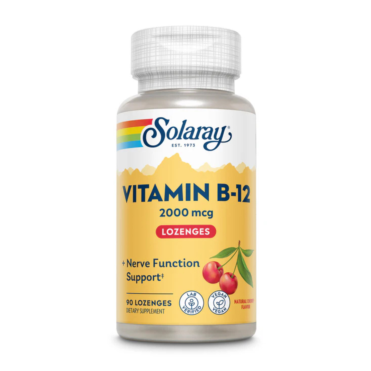 Vitamin B-12 2000mcg - 90 lozenges Natural Cherry. Фото 3
