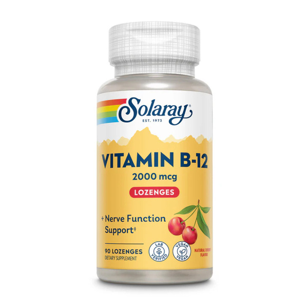 Vitamin B-12 2000mcg - 90 lozenges Natural Cherry. Фото 3
