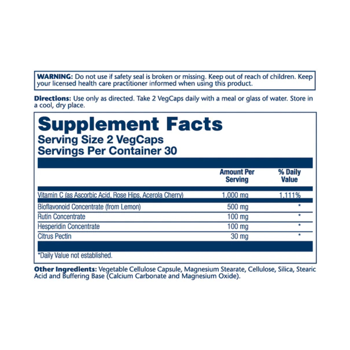 Super Bio Vitamin C 1000mg - 100 vcaps. Фото 2