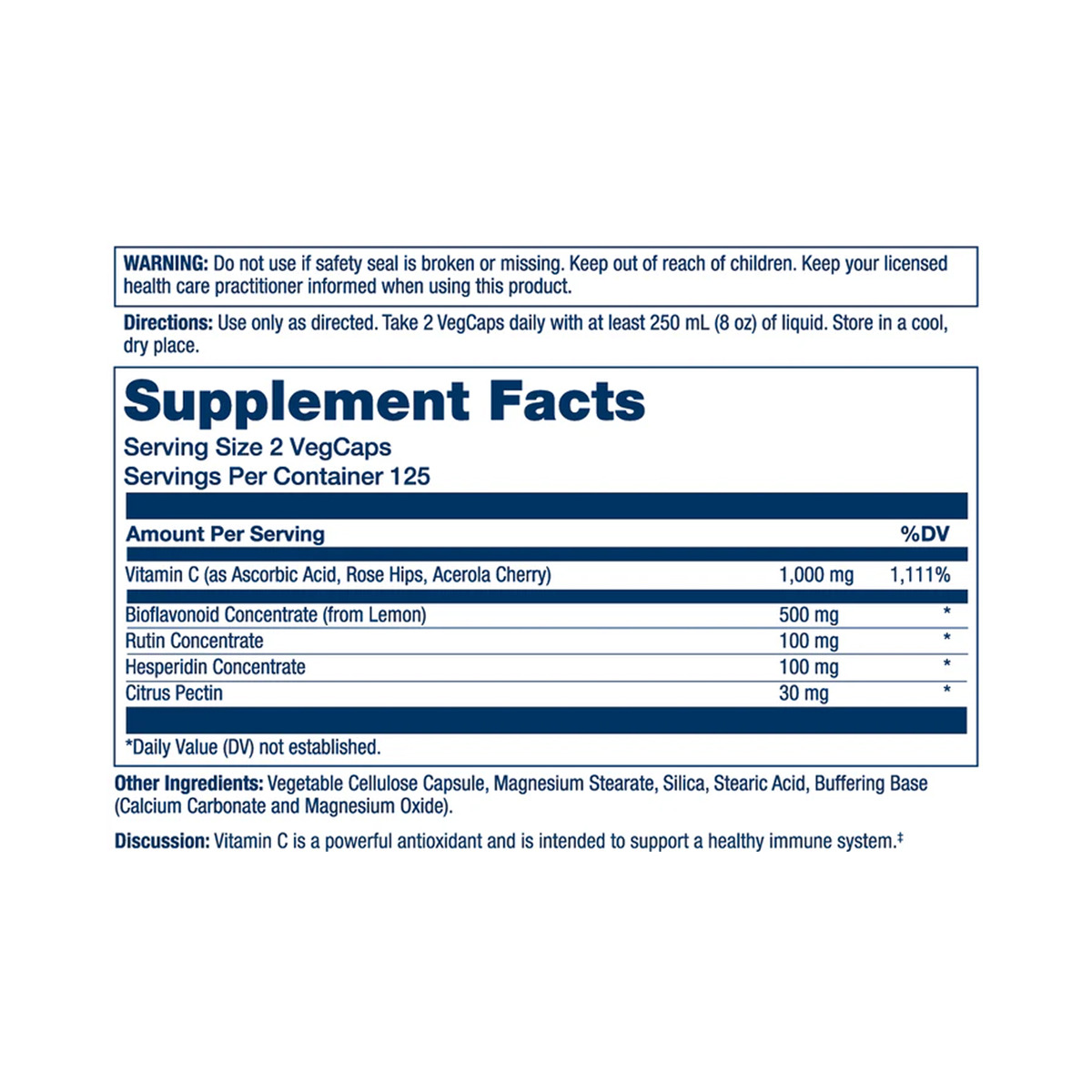 Super Bio Vitamin C 1000mg - 250 vcaps. Фото 4