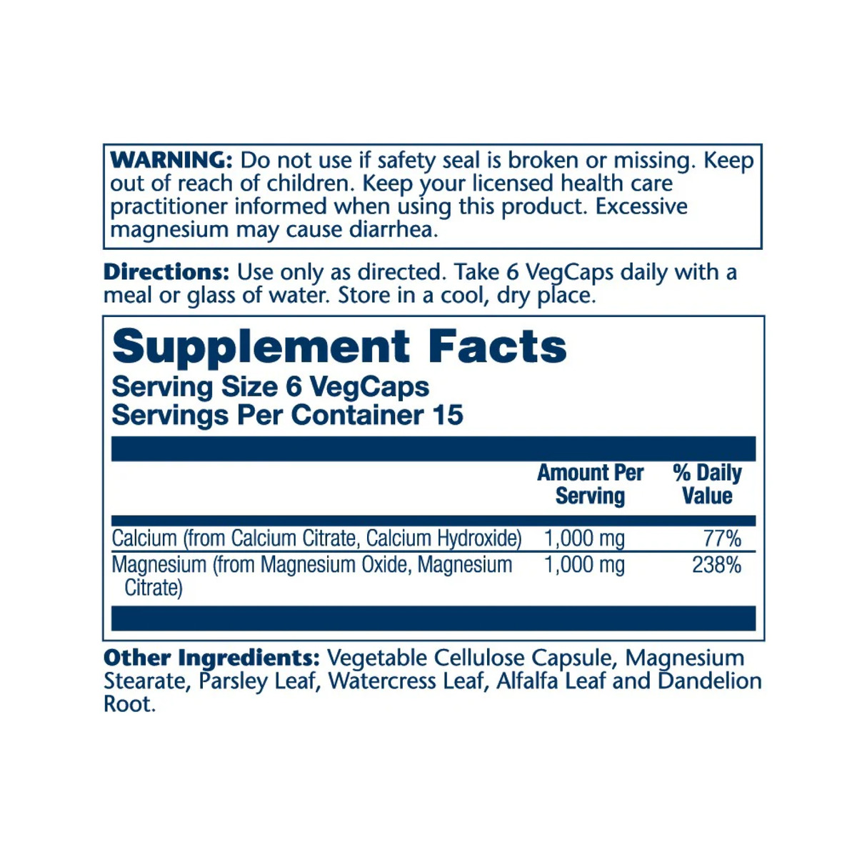Calcium & Magnesium Citrate - 90 vcaps. Фото 2