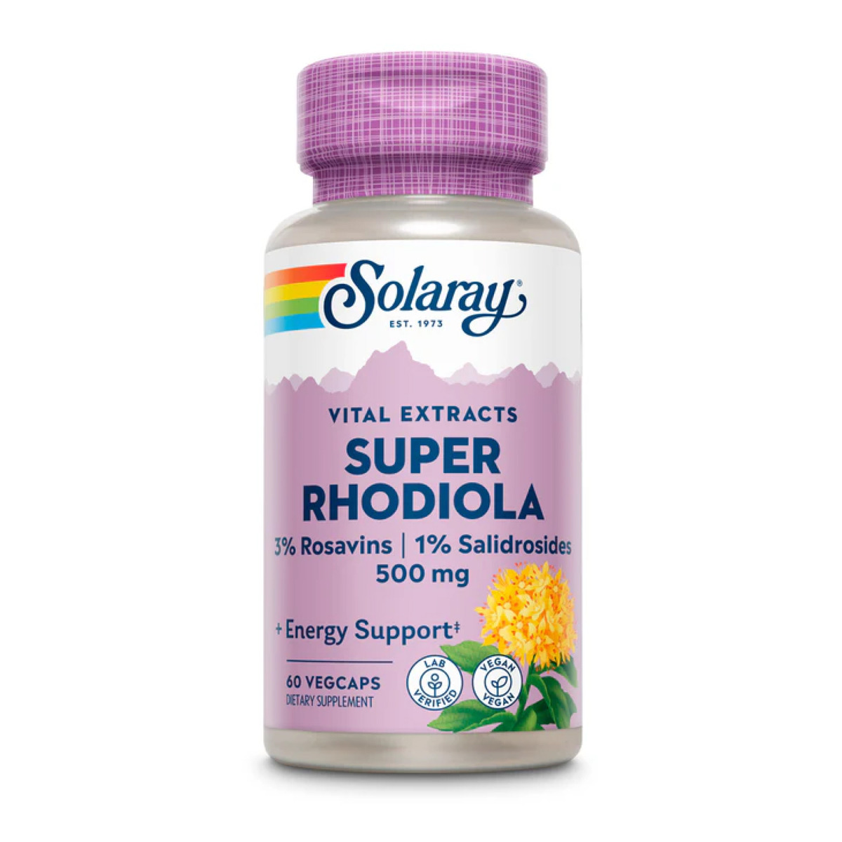 Super Rhodiola Root Extract 500mg - 60 vcaps. Фото 3