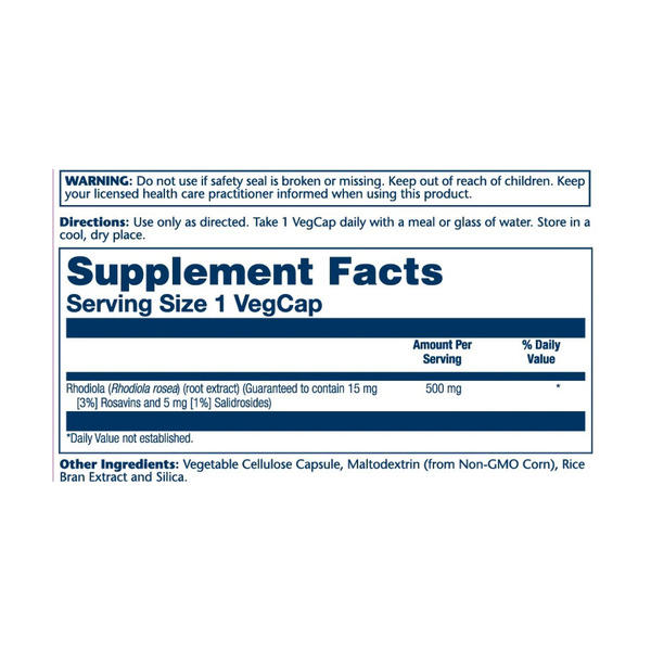 Super Rhodiola Root Extract 500mg - 60 vcaps. Фото 4